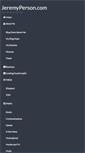 Mobile Screenshot of jeremyperson.com